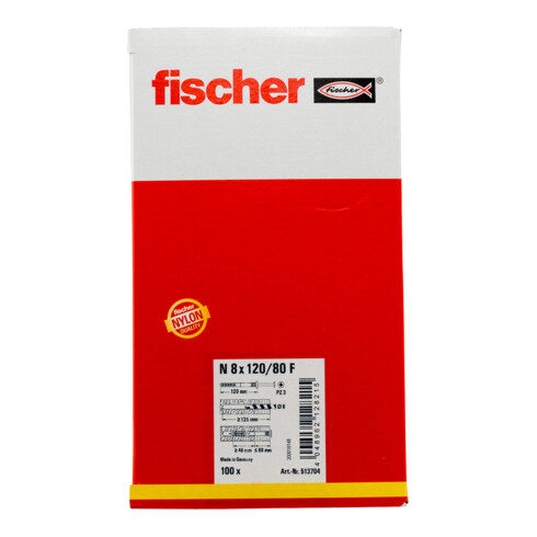 fischer Nageldübel N 8x120/80 F (100)