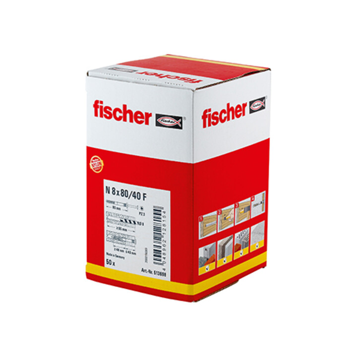 fischer Nageldübel N 8x80/40 F (50)