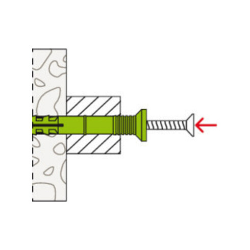 fischer Nageldübel N Green 6x60/30 S K (15)