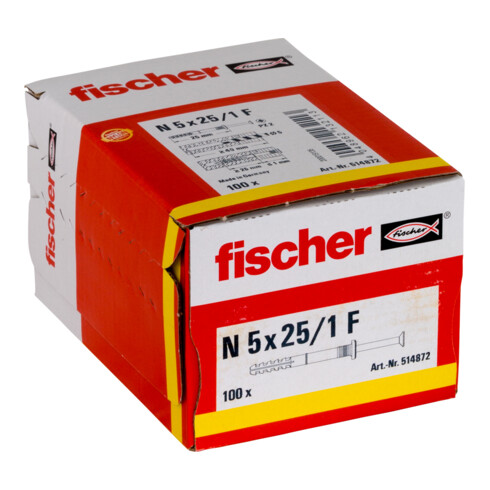 fischer Spijkerplug N met platte kop