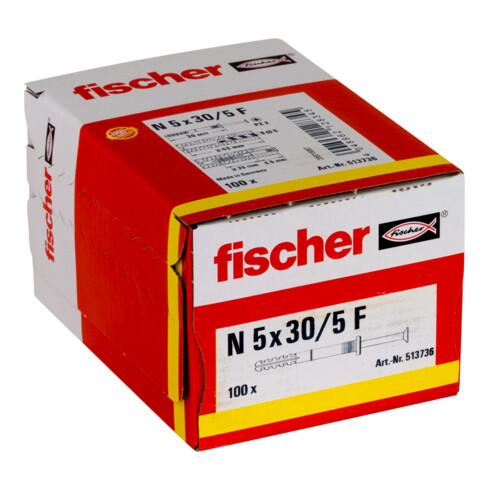 fischer Spijkerplug N met platte kop