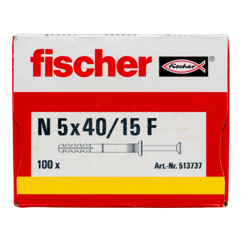 fischer Spijkerplug N met platte kop
