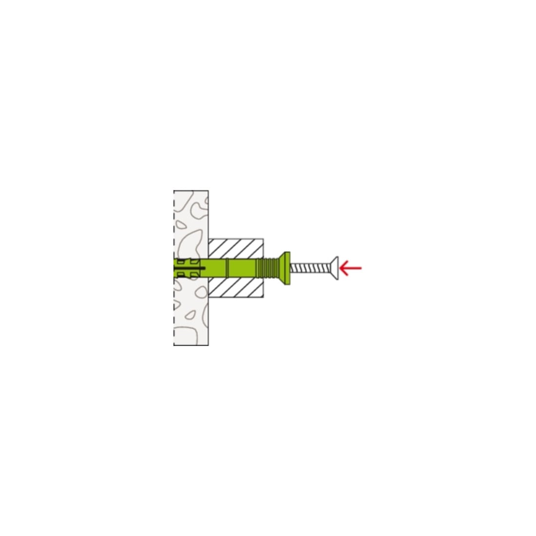 fischer Nagelplug N GROEN met schroef