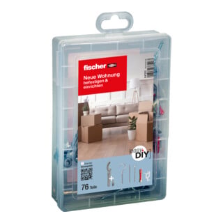 fischer Neue Wohnung easyDIY Box + Schraube (76 Teile)