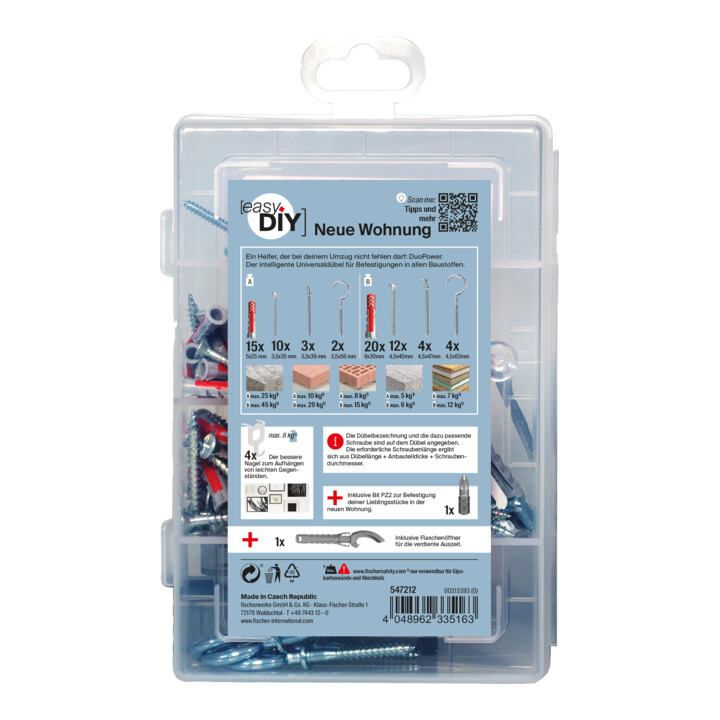 fischer Nouvelle maison easyDIY Box + vis (76 pièces)