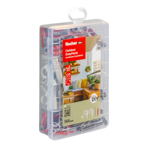 fischer Outdoor EasyHook easyDIY Box + Schraube rostfrei (144 Teile)