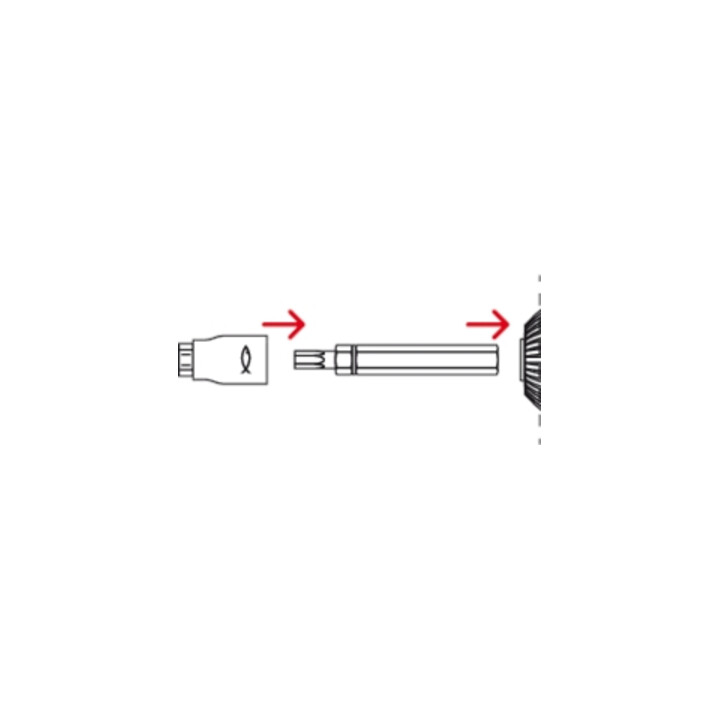 fischer Outil de pose + bit pour vis de réglage FAFS