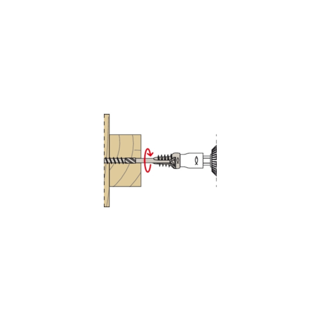 fischer Outil de pose + bit pour vis de réglage FAFS
