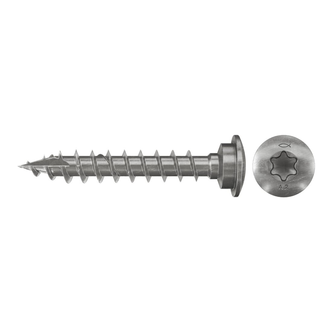 fischer Pfostenschraube 7,0x50 Zentrierk. A2 VG TX