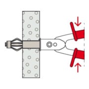 fischer Pinza di montaggio in metallo duro Z 1, la pinza professionale per l'applicazione di tasselli metallici per corpo cavo in HM 1-5