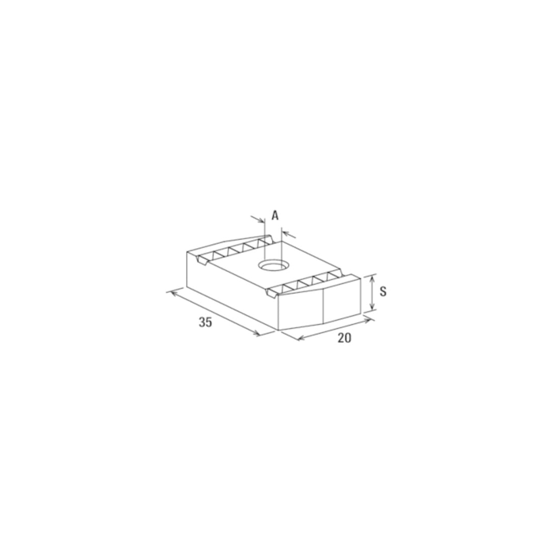 fischer Platine écrou FCN 16 A4 en acier inoxydable