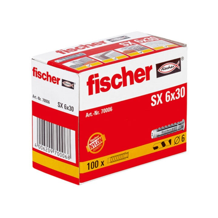 fischer Spreidplug SX met verzonken rand