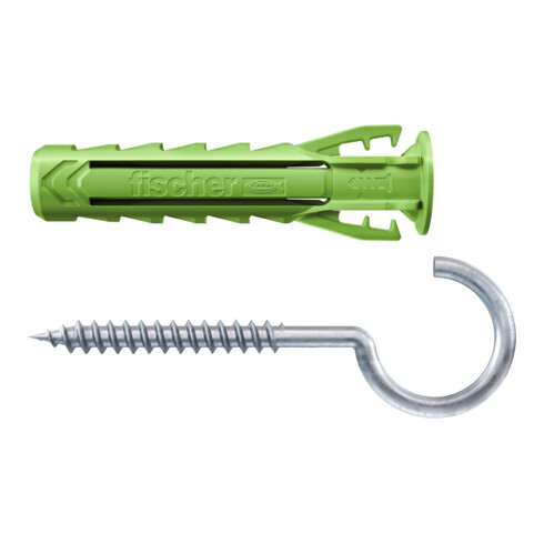 fischer plug SX Plus Green 6 x 30 RH met ronde haak