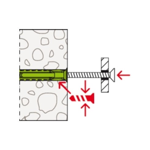 fischer plug SX Plus Green 6 x 30 S met schroef