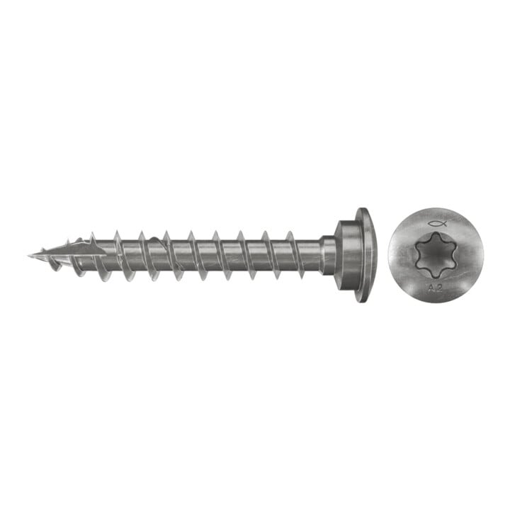 fischer Post Screw 7.0x40 Centring Co. A2 VG TX