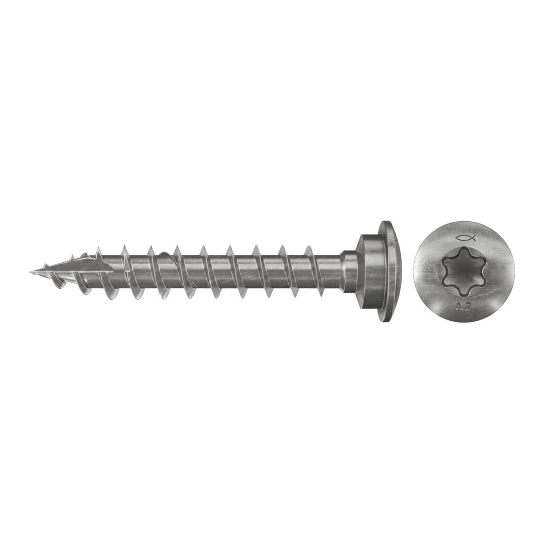 fischer Post Screw 7.0x40 Centring Co. A2 VG TX