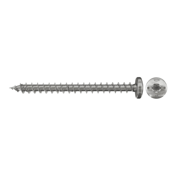fischer Power-Fast Halbrundkopfschraube A2 Vollgewinde TX