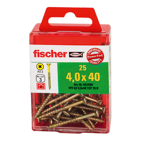 fischer Power-Fast 3,0x16 Senkk. gevz VG PZ