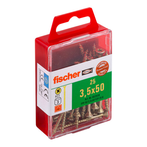 fischer Power-Fast 3,5x50 Senkk. gevz TG PZ