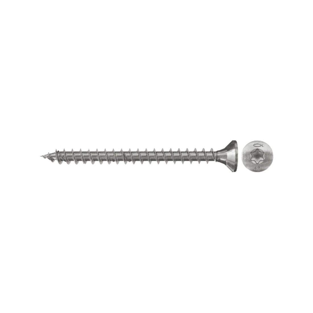 fischer Power-Fast 4,5x30 Vis à tête fraisée. A2 VG TX