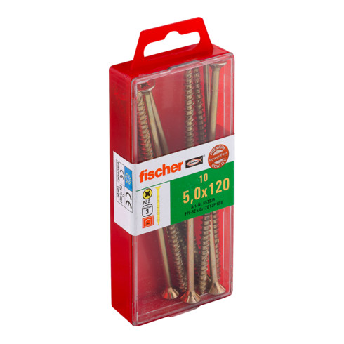 fischer Power-Fast 5,0x120 Senkk. gevz TG PZ