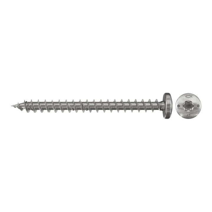 fischer Power-Fast Halbrundkopfschraube A2 Vollgewinde TX