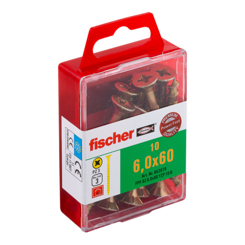 fischer Power-Fast 6,0x60 Senkk. gevz TG PZ