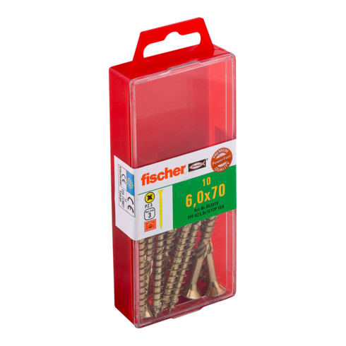 fischer Power-Fast 6,0x70 Senkk. gevz TG PZ