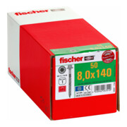 fischer  Power-Fast 8,0 x 140 hexagoon blauw verzinkt TG-3