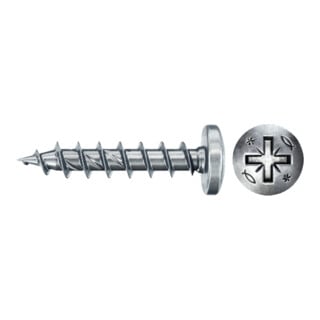 fischer Power-Fast II Spanplattenschraube Halbrundkopf mit Vollgewinde und Kreuzschlitz
