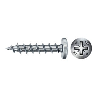fischer Power-Fast II Spanplattenschraube Halbrundkopf mit Vollgewinde und Kreuzschlitz