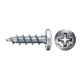 fischer Power-Fast II Spanplattenschraube Halbrundkopf mit Vollgewinde und Kreuzschlitz