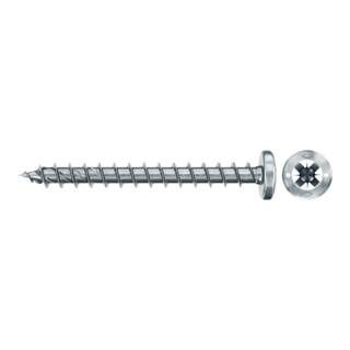 fischer Power-Fast II Spanplattenschraube Halbrundkopf mit Vollgewinde und Kreuzschlitz