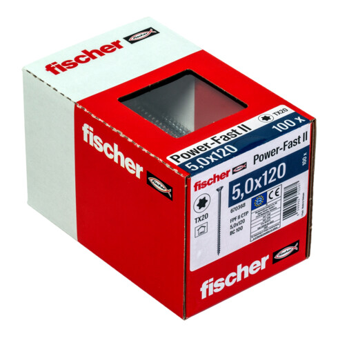 fischer Power-Fast II 5,0x120 SK blvz TG TX 50