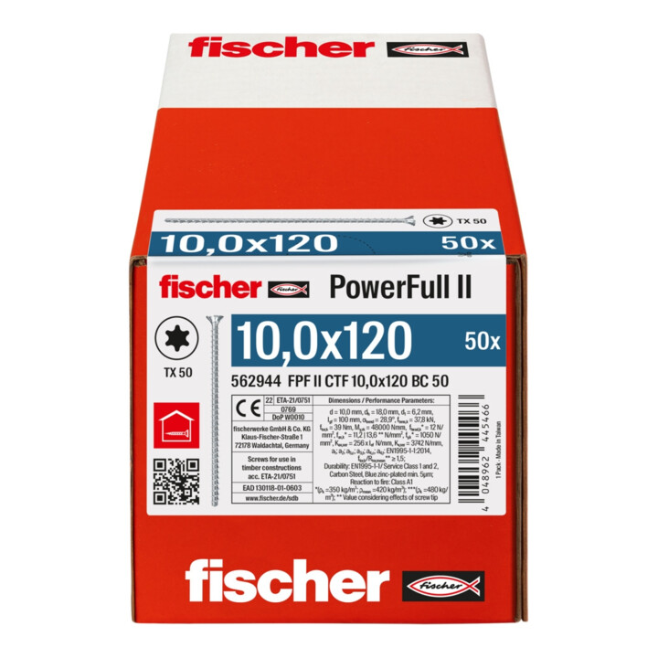 fischer PowerFull II 10,0x120 SK TX VG blvz 50