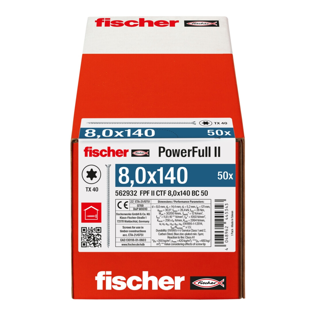 fischer PowerFull II 8,0x140 SK TX VG blvz 50