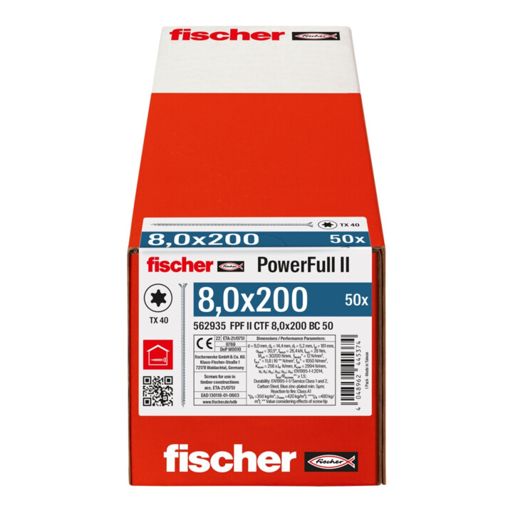 fischer PowerFull II 8,0x200 SK TX VG blvz 50