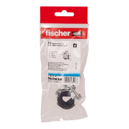 fischer Premium scharnierende snelsluitende pijpbeugel FGRS Plus 1/4" B DHZ