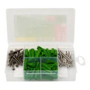 fischer Profi-Box chevilles à expansion SX Plus vertes + vis (120 pièces)-2