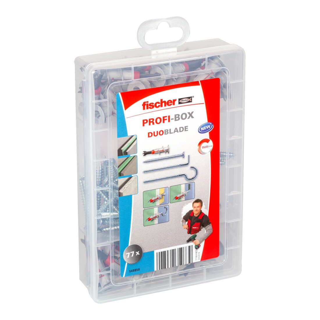 fischer Profi-Box DuoBlade gipsplaatpluggen met schroeven en haken