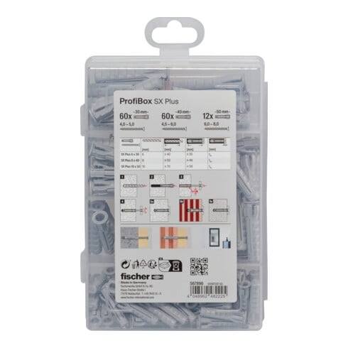 fischer Profi-Box Spreizdübel SX Plus (132)