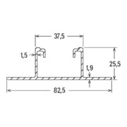 fischer Profil für Blechdach SolarFlat 4,85 m Aluminium-4
