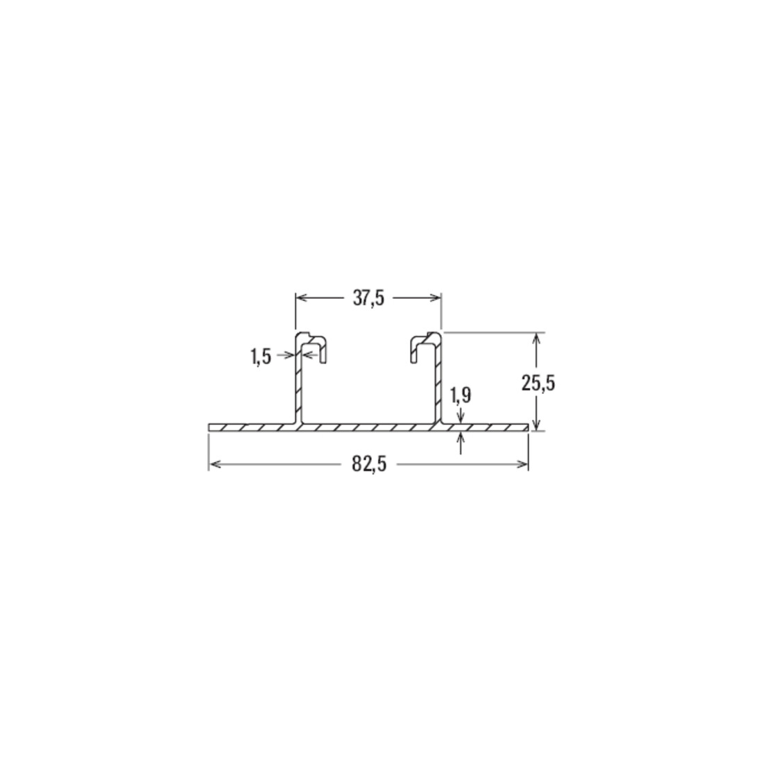 fischer Profil für Blechdach SolarFlat 4,85 m Aluminium