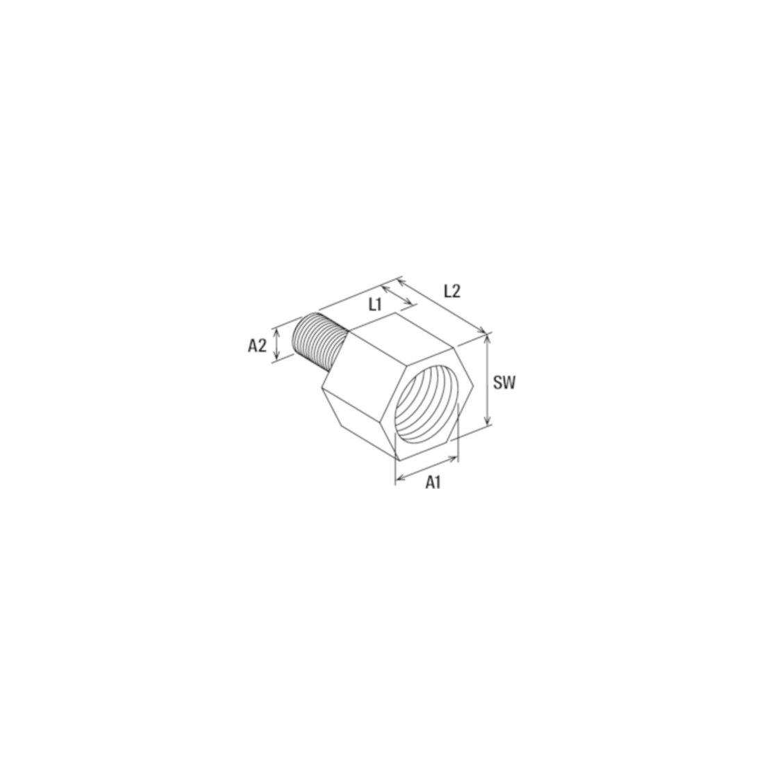 fischer Reduzierstück RD M 16 / M12 lang