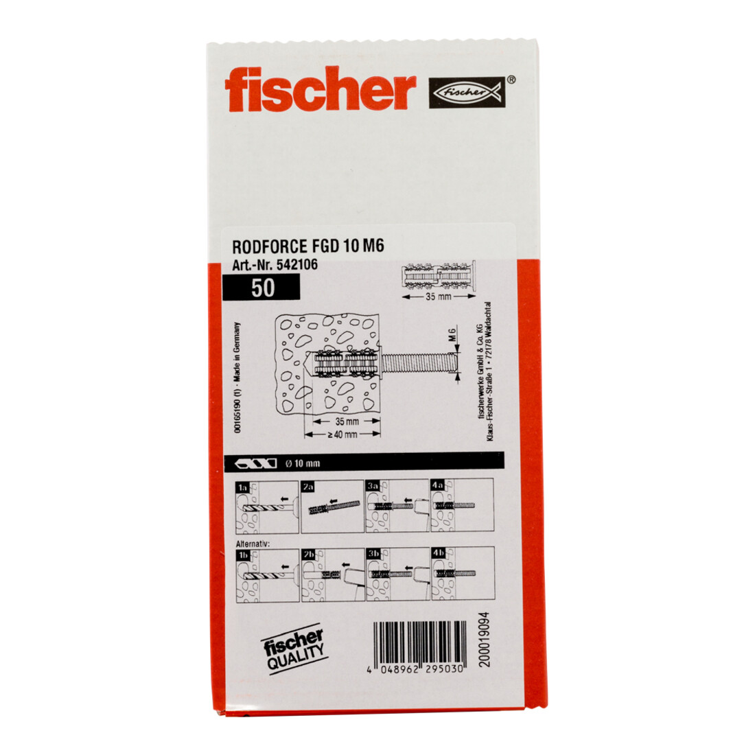 fischer Gewindestangendübel RODFORCE FGD