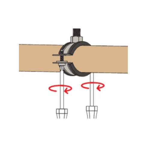 fischer Rohrschelle FRS 1/2 Zoll A2
