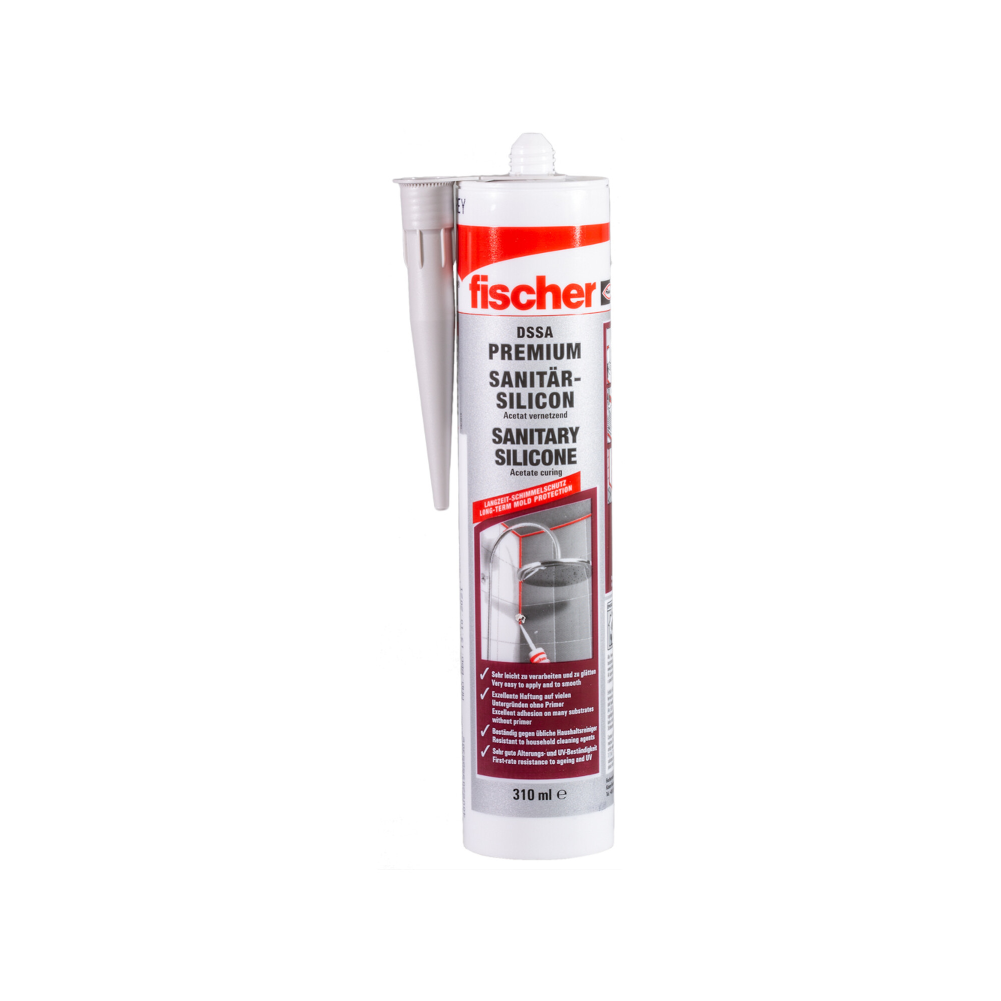 fischer Sanitärsilikon DSSA 310ml manhattan