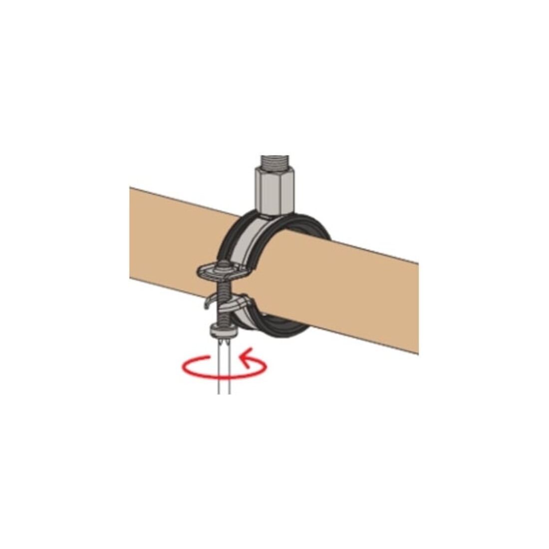 fischer scharnierende snelsluitende pijpbeugel FGRS Universal M8/M10 25-30