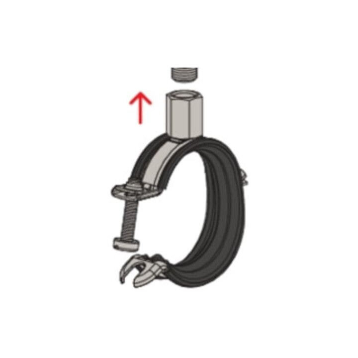 fischer scharnierende snelsluitende pijpbeugel FGRS Universal M8/M10 25-30