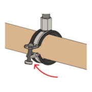 fischer scharnierende snelsluitende pijpbeugel FGRS Universal M8/M10 25-30-5